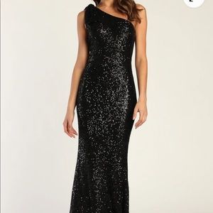 Black sequin gown